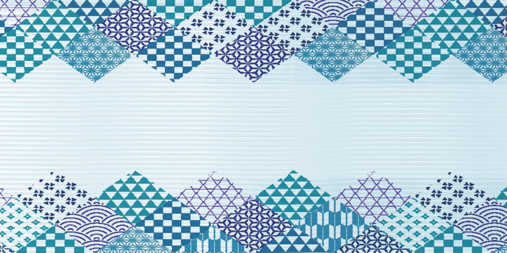 Japanese Traditional Pattern Background With Geometric Shapes