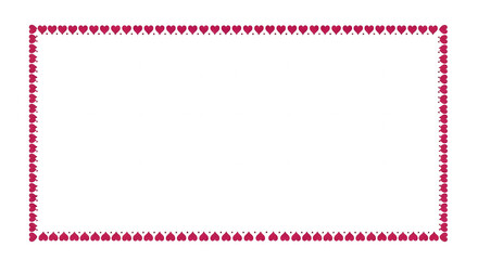 Obraz premium Heart border frame isolated on transparent background