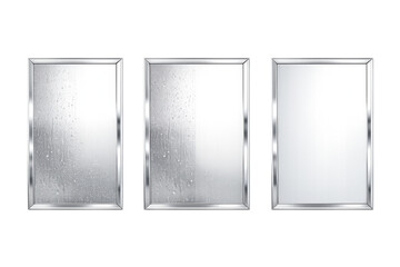 Naklejka premium Bathroom glass mirrors with changing condensation levels