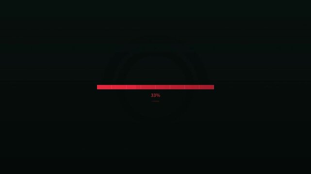 Red Glitch Loading Progress Bar with Subtle Shake Animation
