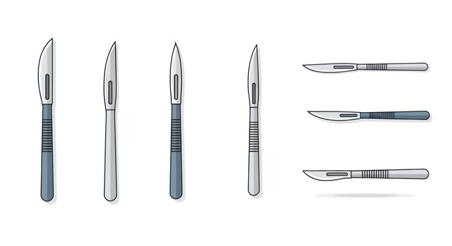Surgical Scalpels Set - Medical Instruments for Precision Cutting
