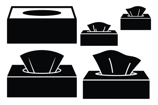 Black and white tissue box tissue boxes stationery