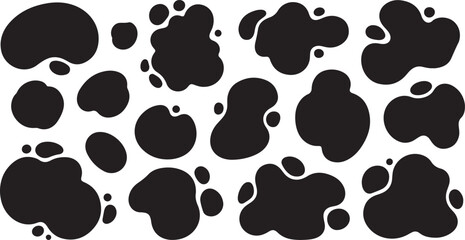 Fototapeta premium Black spots on white background abstract pattern design element