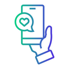 Obraz premium recommendation Line Gradient Icon