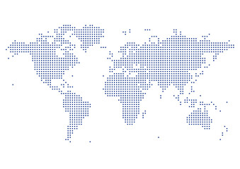 Fototapeta premium world map formed by square dot