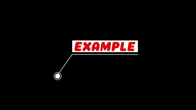 Example text animation with HUD elements. HUD elements rectangle frame with Example text type mood motion graphics. Box for Technology Interface 4k video.