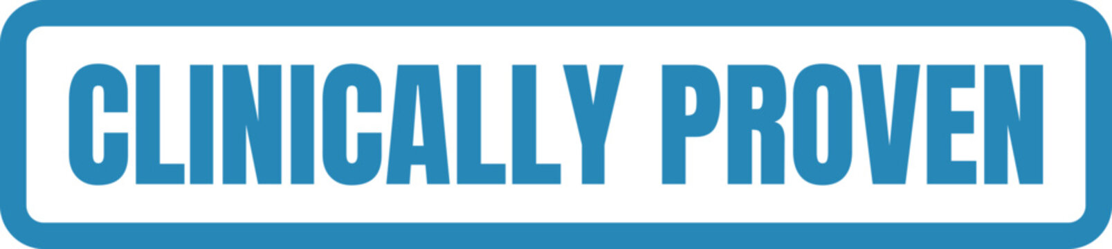 Blue banner stating the product or method is clinically proven