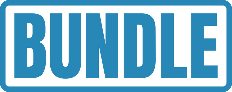 Modern logo design featuring the word bundle in a clean blue color scheme