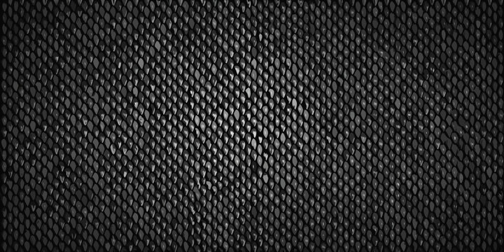 A close up view of a dark textured mesh or netting pattern