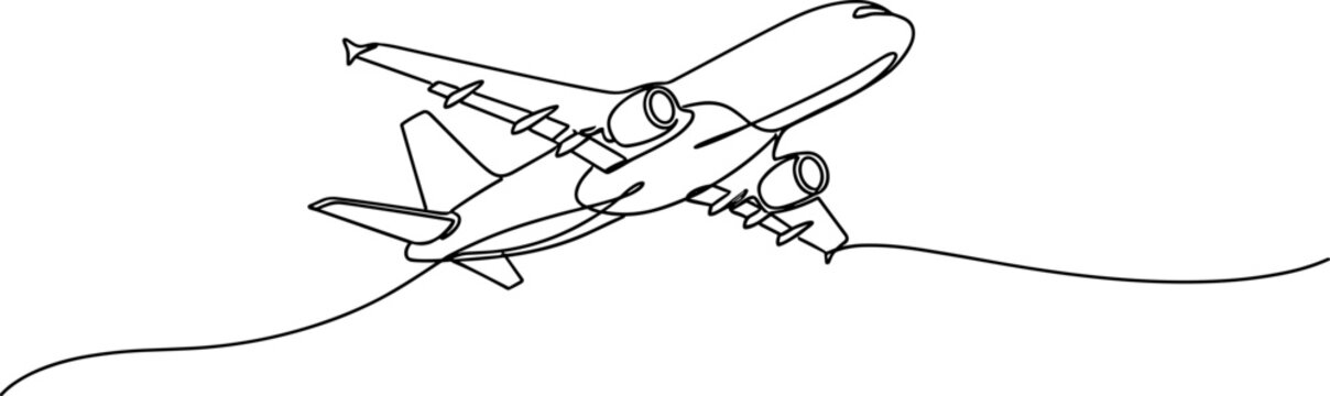 Airplane flying in the sky high.