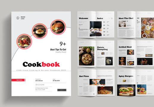 Cookbook Template Design Layout
