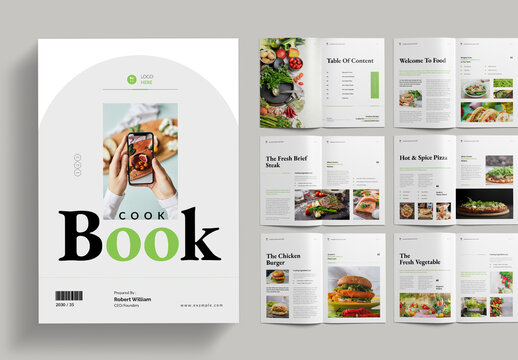 Cookbook Recipe Book Layout