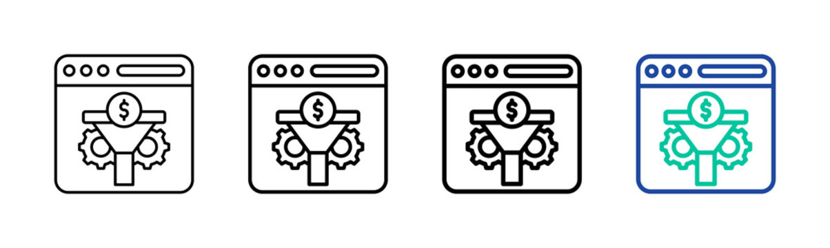Conversion Rate Optimization Icon Collection Different Style Outline