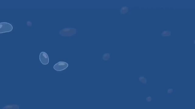 Cartoon water splash with blue liquid waves on green screen background for 2d animation vfx