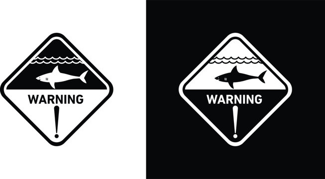Shark warning sign