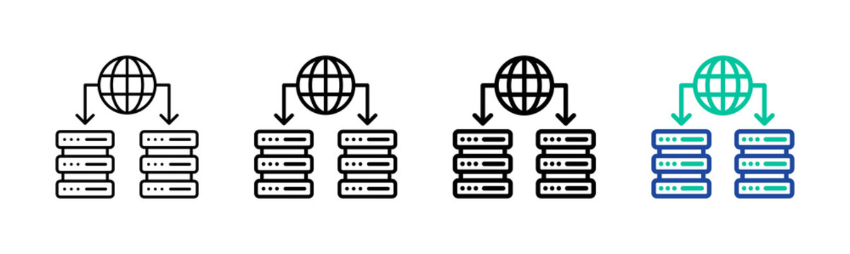 Redundant Network Icon Collection Different Style Outline