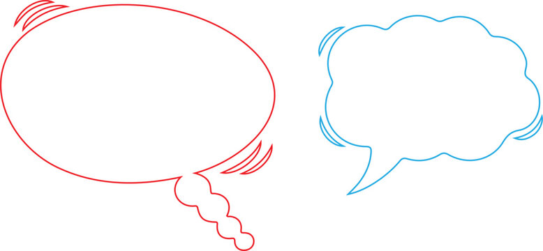 Colorful speech bubbles for dialogue