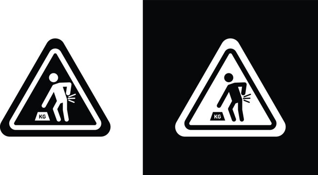 Warning heavy object sign