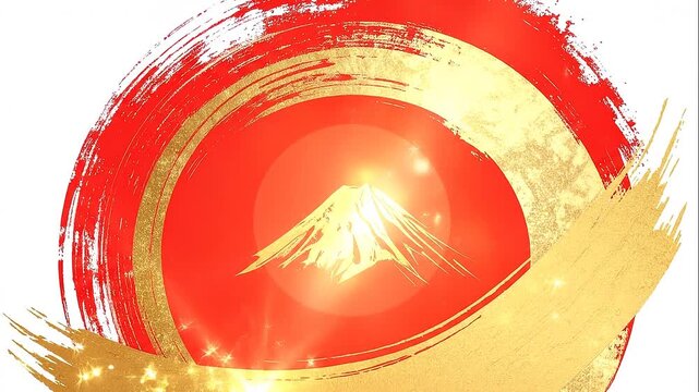 富士山　和風イメージの素材