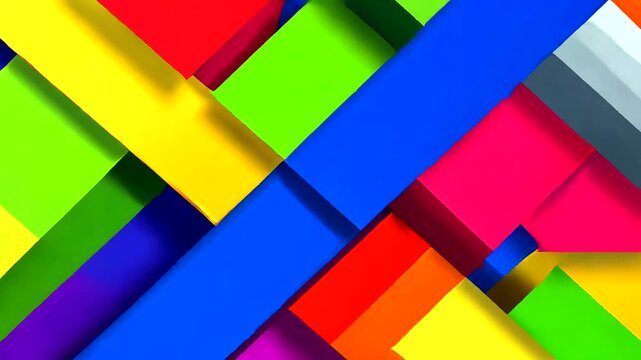 Vibrant colorful pixelated abstract art with geometric shapes  (52)