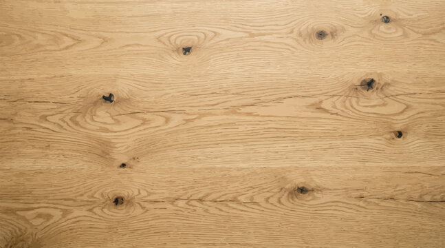 Natural Wooden Surface with Organic Grain and Dark Knots in Light Brown Texture