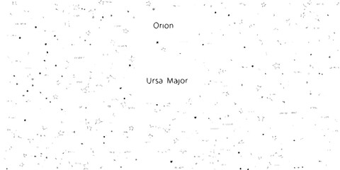 Constellation map displaying orion and ursa major with scattered stars © RanjanKumar