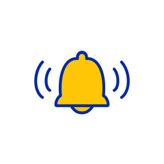 Fototapeta premium [Business Icons] – Notification Bell Ringing Alert Symbol Filled Style