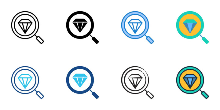 Asset verification icons set multiple style collection. Editable stroke 
