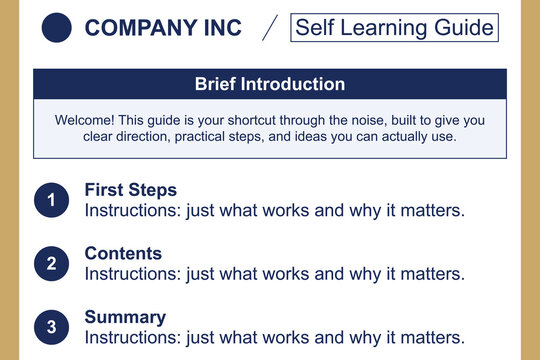 Modern self learning guide template