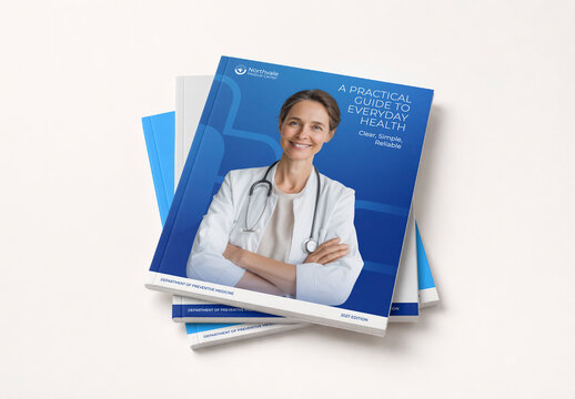 Healthcare Guidebook Mockup With Professional Design PSD