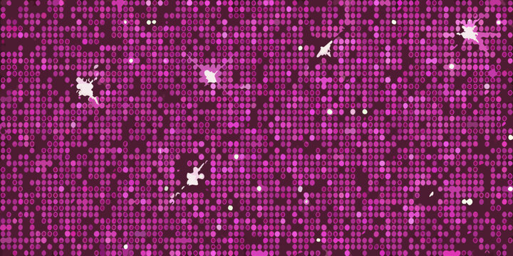 Abstract digital background of binary code with scattered white shapes