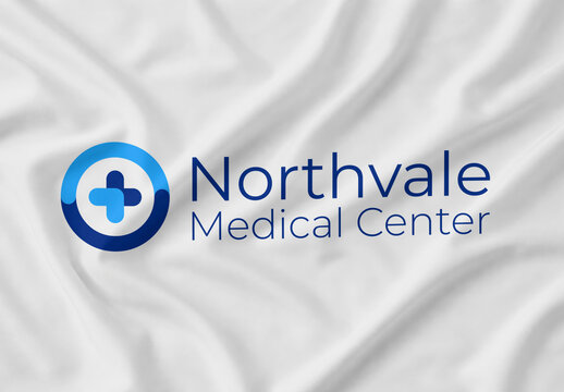 Healthcare Logo On Fabric Mockup PSD