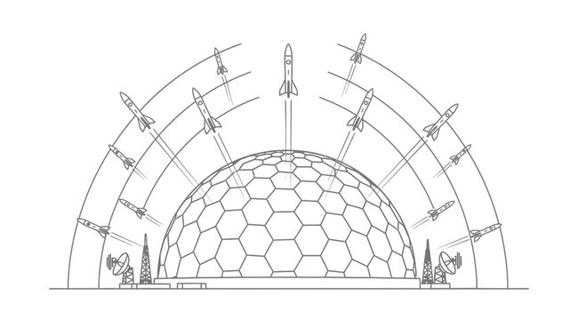 Detailed illustration of a geodesic dome.
