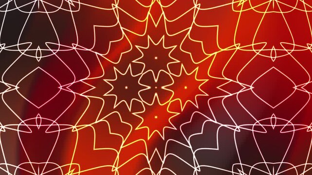 animated red black and gray gradient background kaleidoscope overlay geometric pattern hues. Suitable for backgrounds, packaging designs, or modern print materials.