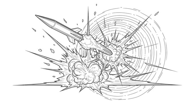 Fighter Jet in Mid Air Explosion.