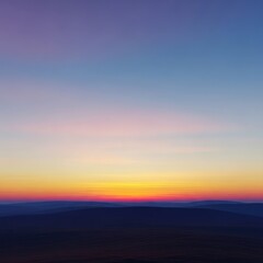 Fototapeta premium A beautiful and serene view of the distant horizon line where the vast open sky meets the boundary of the landscape below, travel, boundary, nature