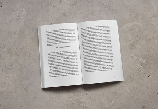 Mockup Of Customized Open Book