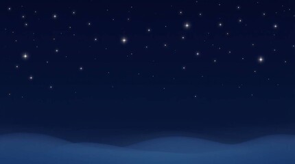 Fototapeta premium Twinkling Stars in a Dark Blue Night Sky