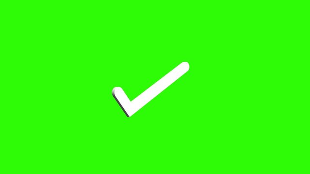 A three dimensional silver checkmark symbol is prominently displayed against a vibrant green background high quality professional
