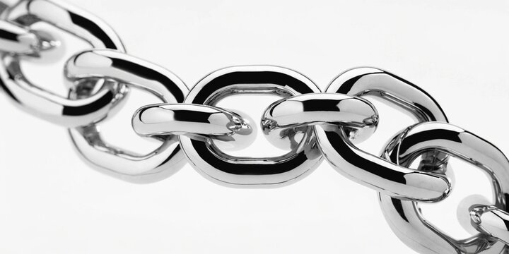 metal chain isolated on white