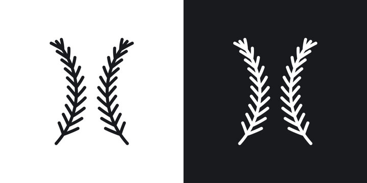 Baseball stitches icon