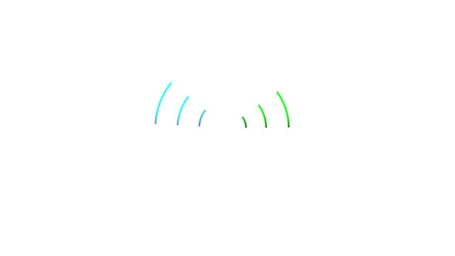 Gradient colored concentric circles with gaps on white background abstract graphic image photo