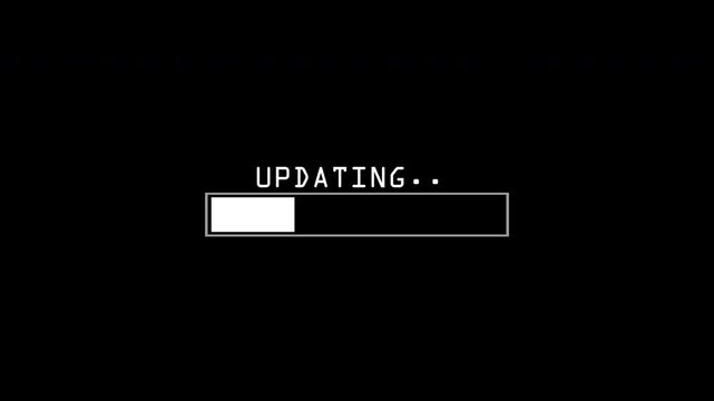 Futuristic Updating Progress Bar on Alpha Channel with Classic Loading Screen Style UI Animation Loop