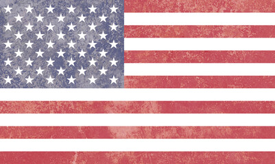 Obraz premium American flag with distressed grunge texture creating vintage style background