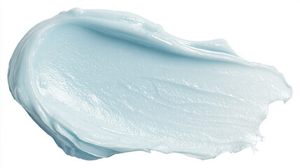 Light blue cosmetic cream swatch showing smooth texture, ideal for skincare, beauty, and health product concepts