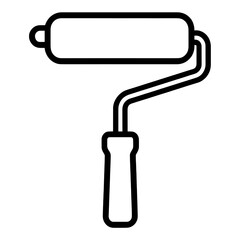 Fototapeta premium Paint Roller Line Icon