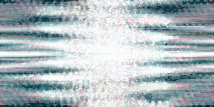 Abstract glitch art with horizontal lines and digital distortion effects