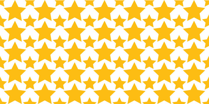 Seamless vector pattern with yellow stars, graphic texture of abstract design for fabric and prints.