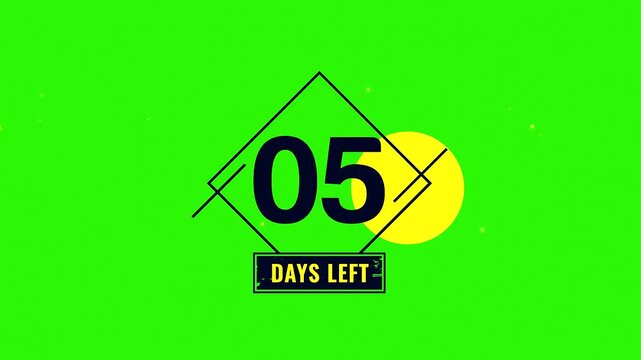 Number five in a diamond shape with a rectangle on a green background