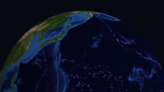 Satellite Zoom to Night View of Podgorica Montenegro and Balkan Region